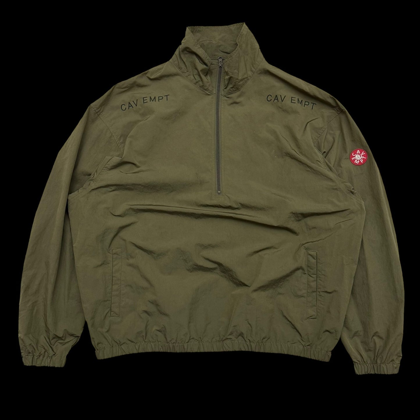 Cav Empt Packable Half-Zip Anorak Jacket Olive Green (Fits L-XL)