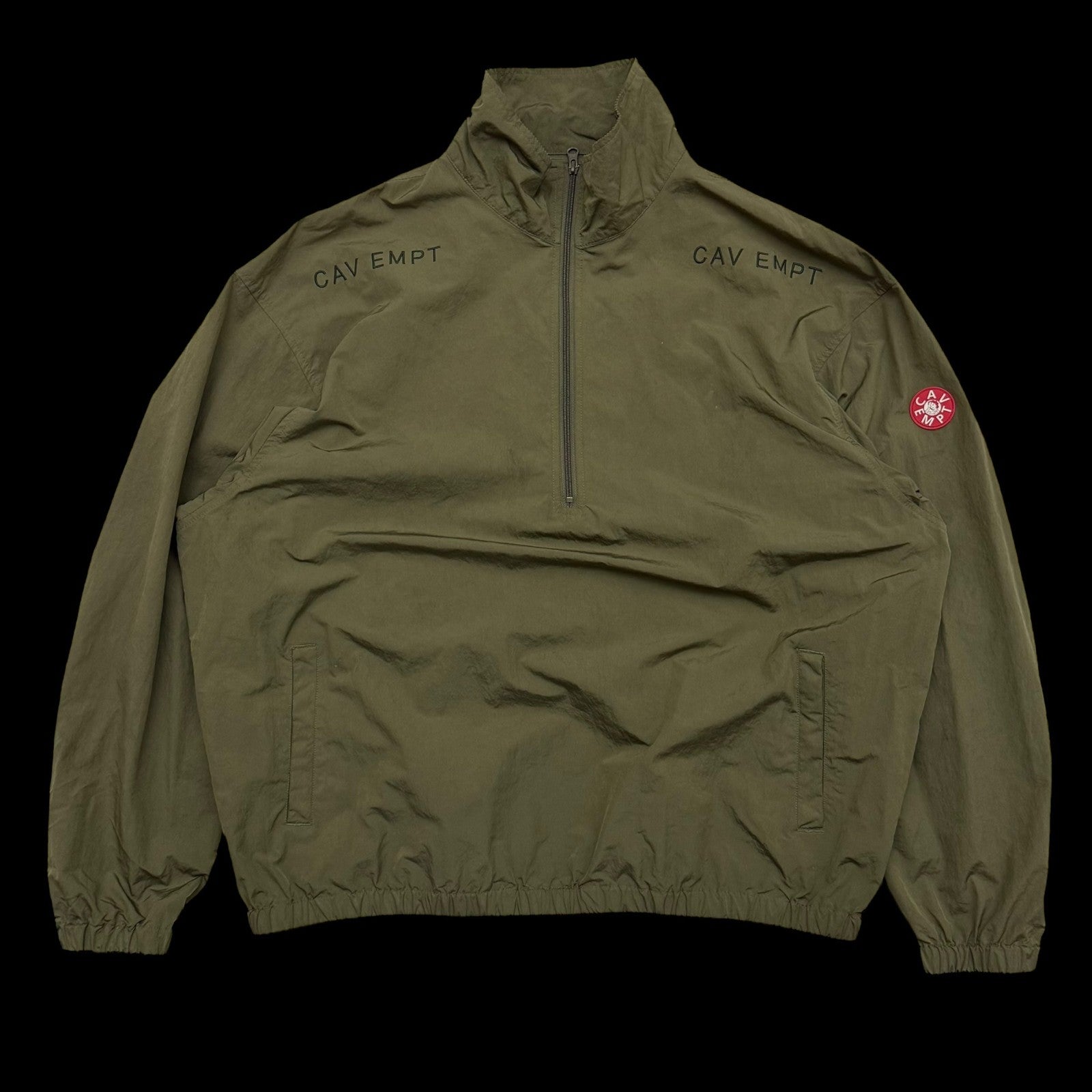 Cav Empt Packable Half-Zip Anorak Jacket Olive Green (Fits L-XL)