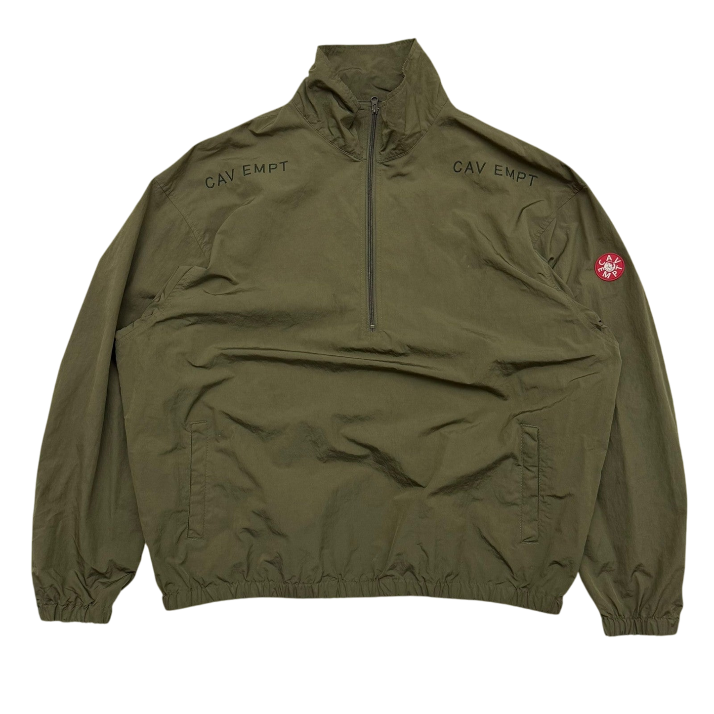 Cav Empt Packable Half-Zip Anorak Jacket Olive Green (Fits L-XL)