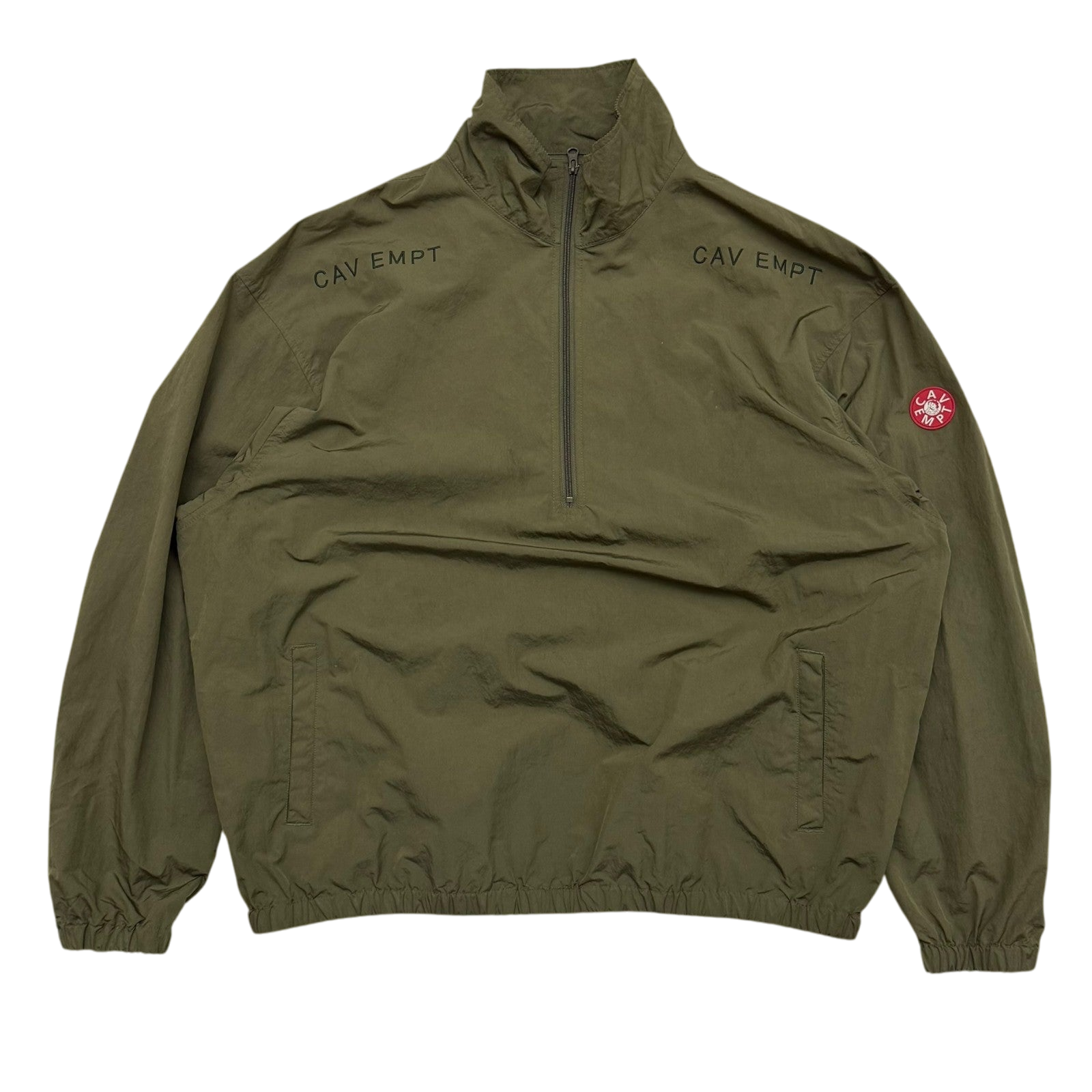 Cav Empt Packable Half-Zip Anorak Jacket Olive Green (Fits L-XL)