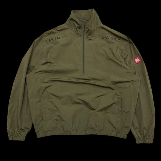 Cav Empt Packable Half-Zip Anorak Jacket Olive Green (Fits L-XL)
