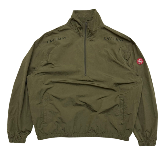Cav Empt Packable Half-Zip Anorak Jacket Olive Green (Fits L-XL)