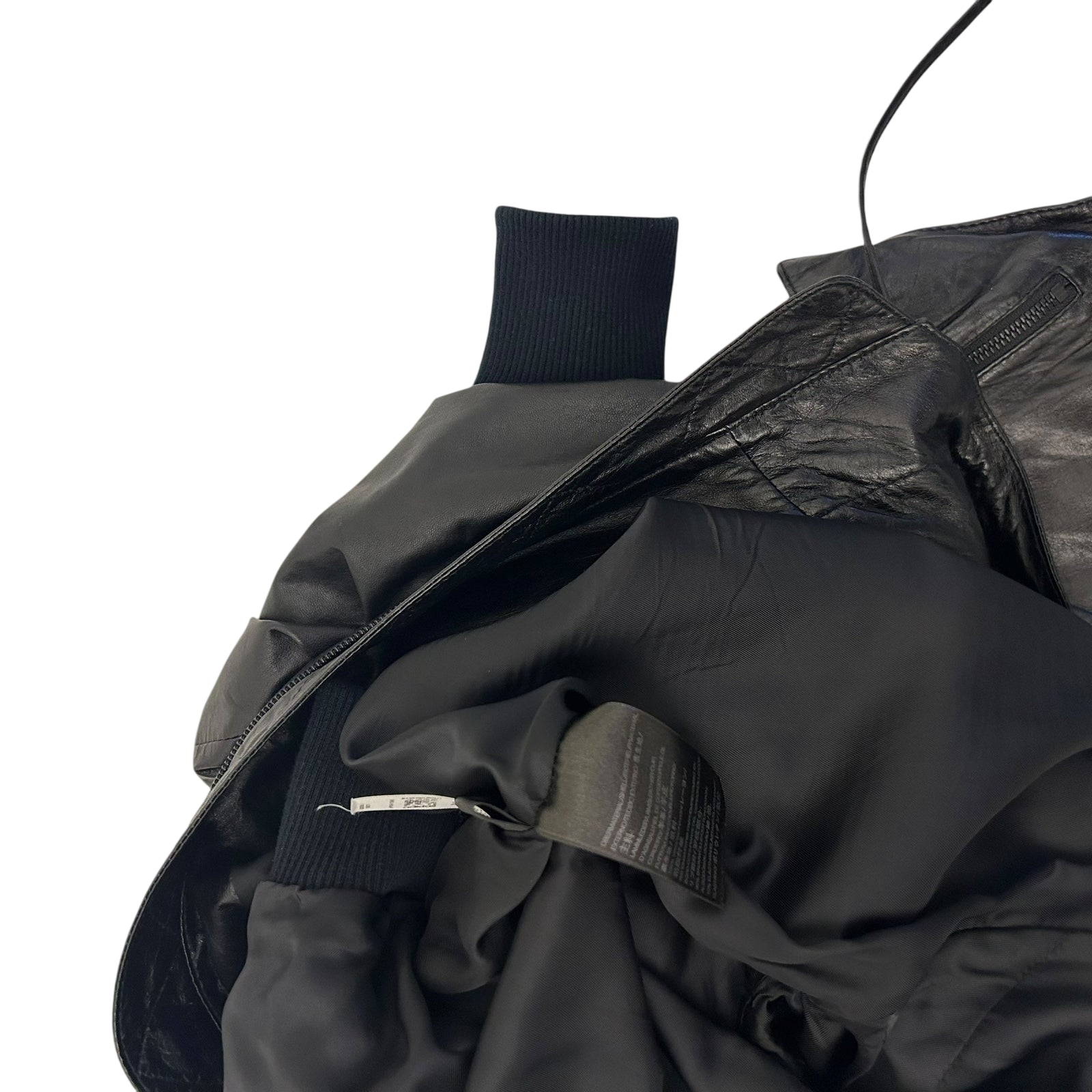 Y-3 Faux Leather Jacket with Detachable Sling Bag Black (Size S)