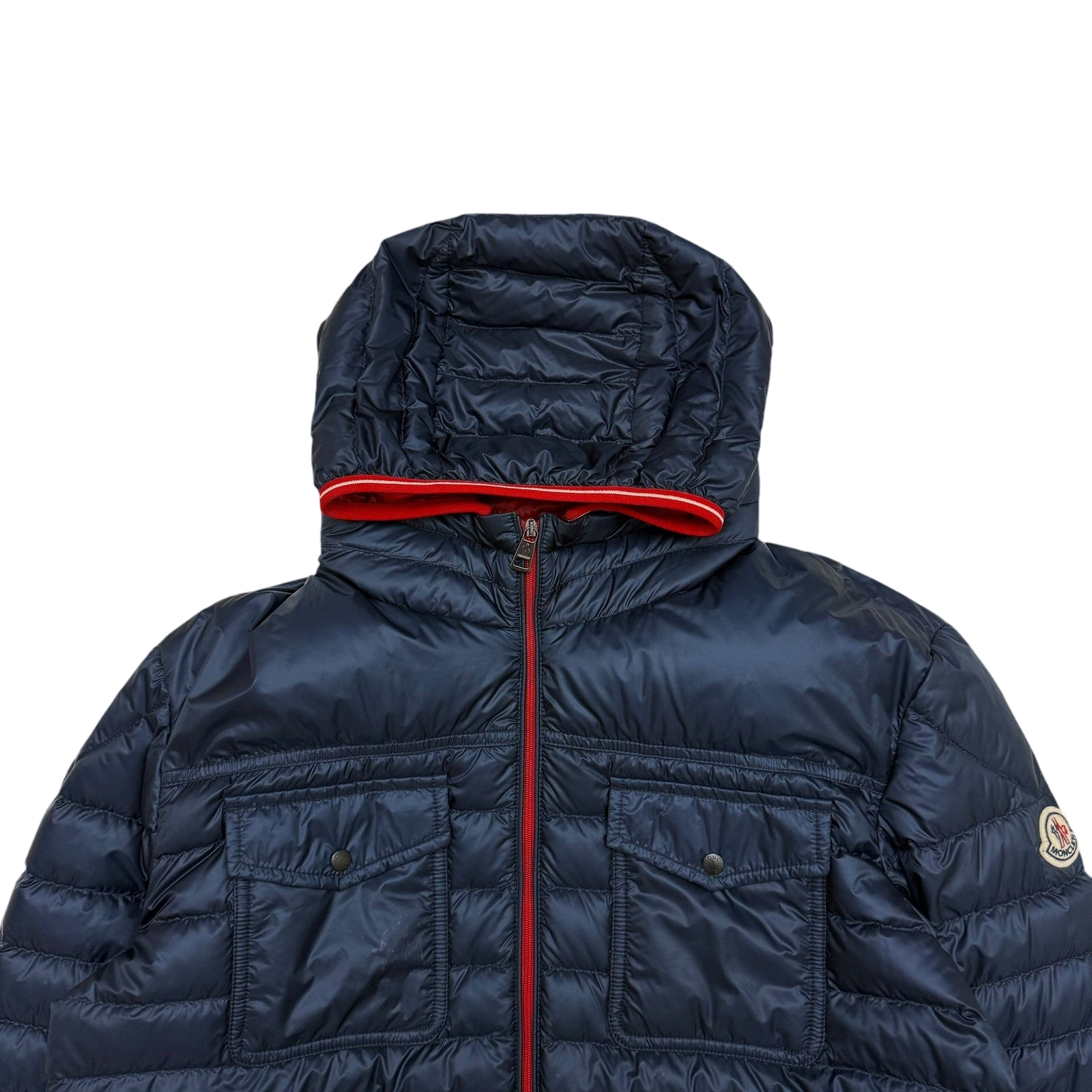 Moncler Clovis Hooded Down Jacket Navy (Fits M-L)
