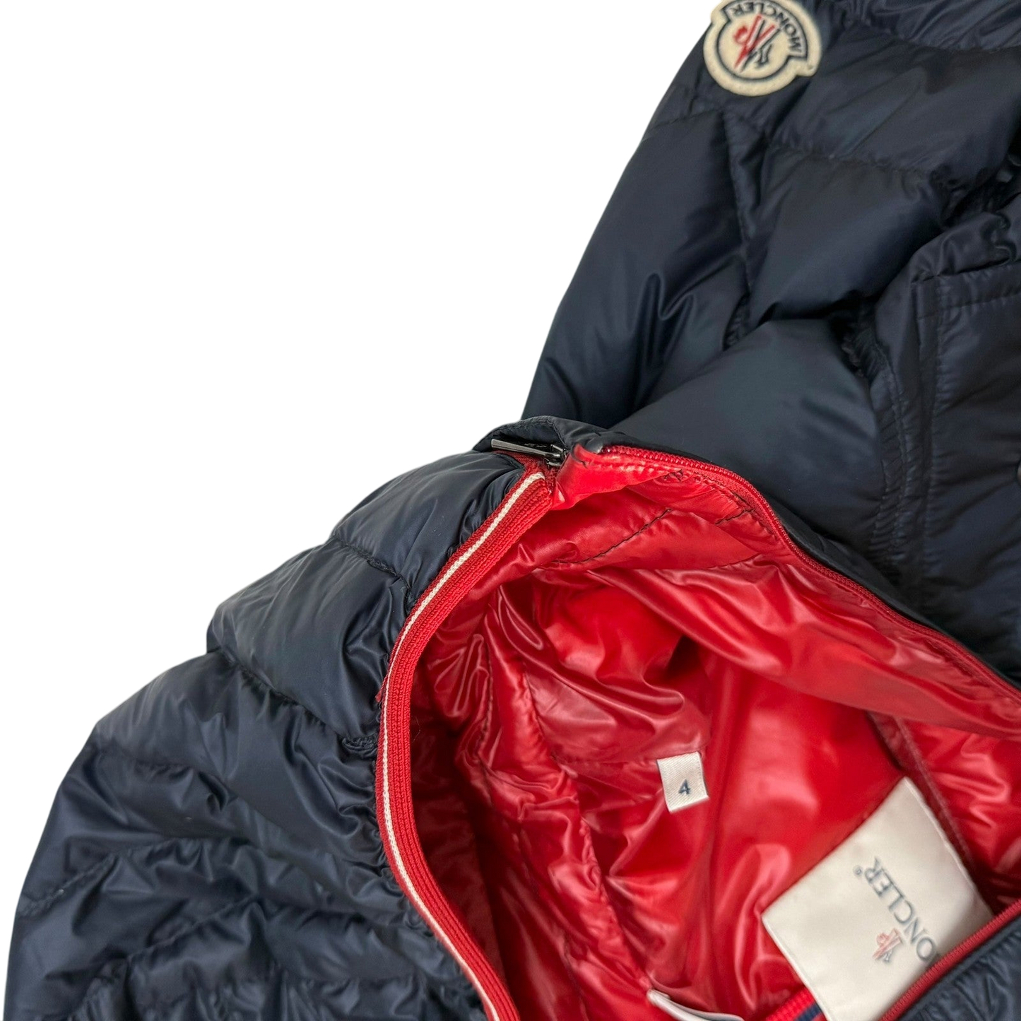 Moncler Clovis Hooded Down Jacket Navy (Fits M-L)