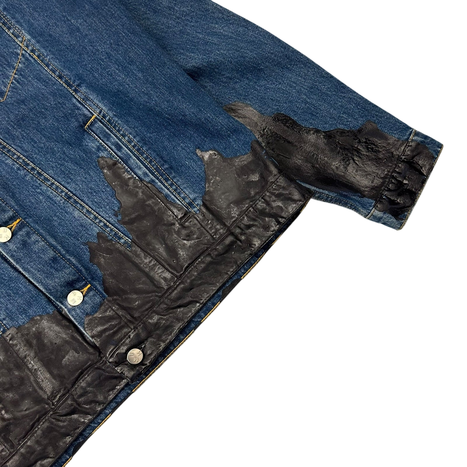 MISBHV AW18 Wet Print Denim Jacket Indigo