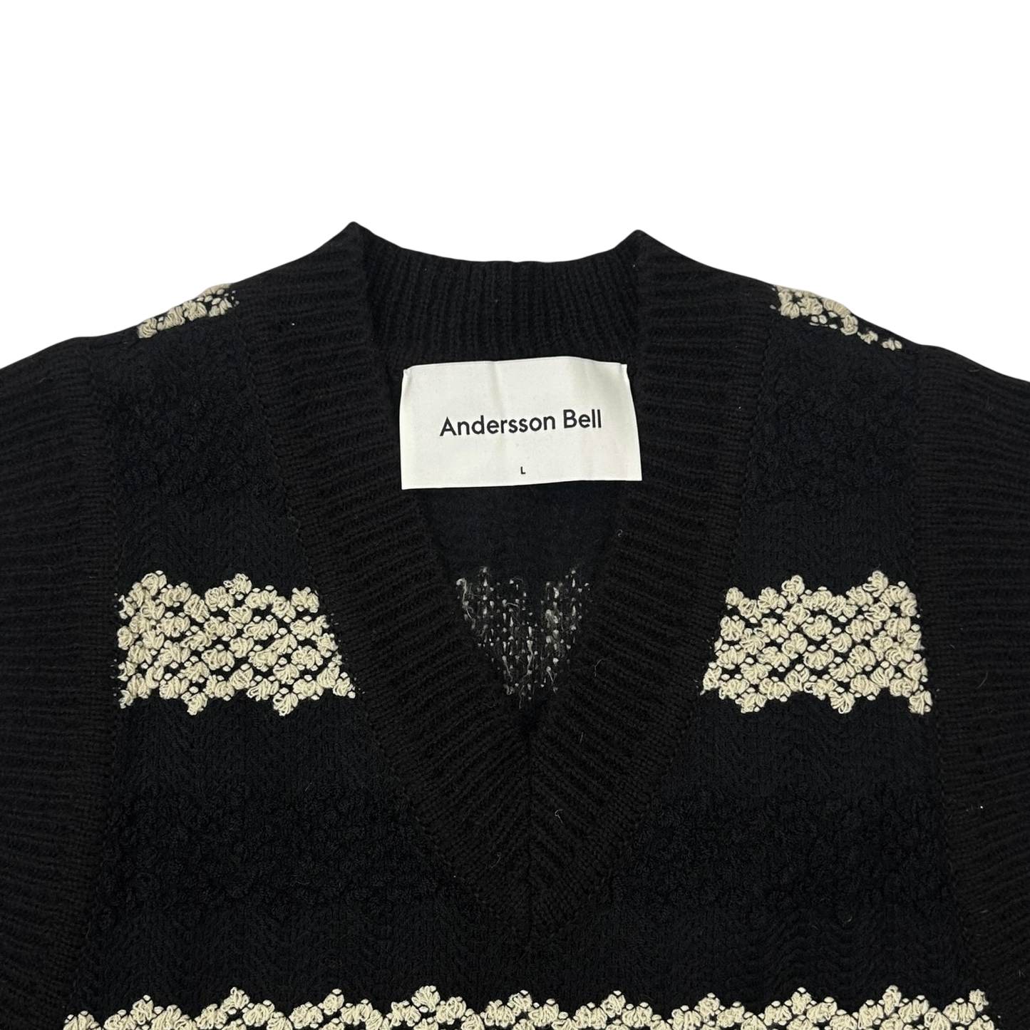 Andersson Bell Embroidered Long Vest Black (Fits XL-XXL)