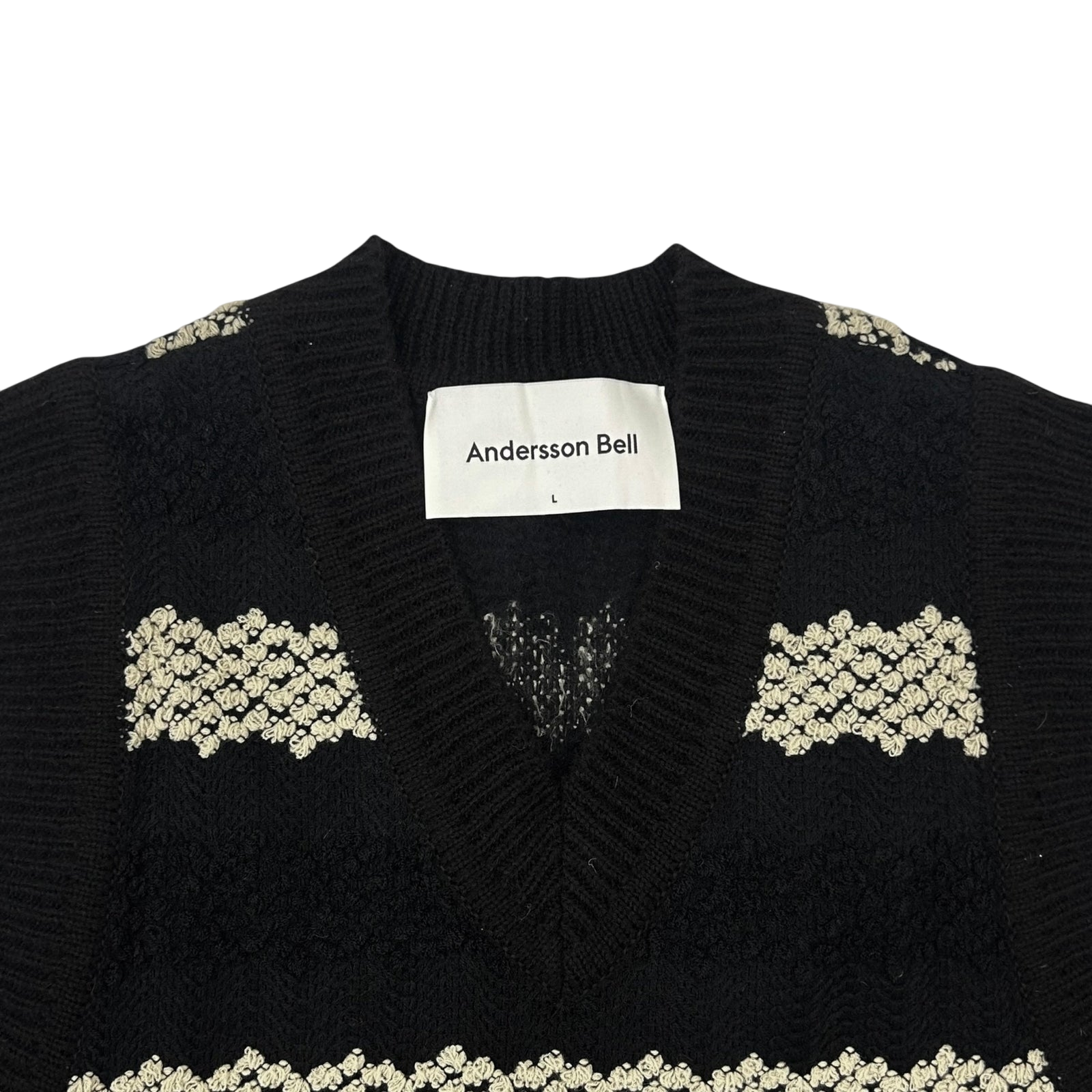 Andersson Bell Embroidered Long Vest Black (Fits XL-XXL)