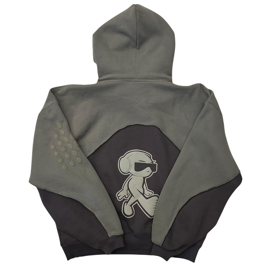 Huni Design Hoodie By Mona Thomas Black/Grey (Size L)