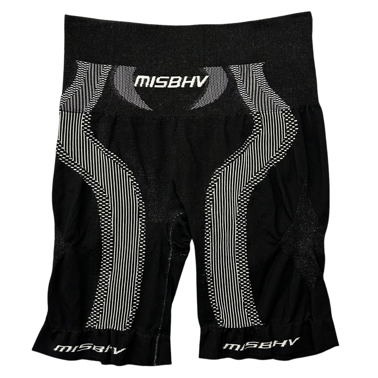 MISBHV High-Waisted Sport Knit Shorts Black/White (Size M Womens)