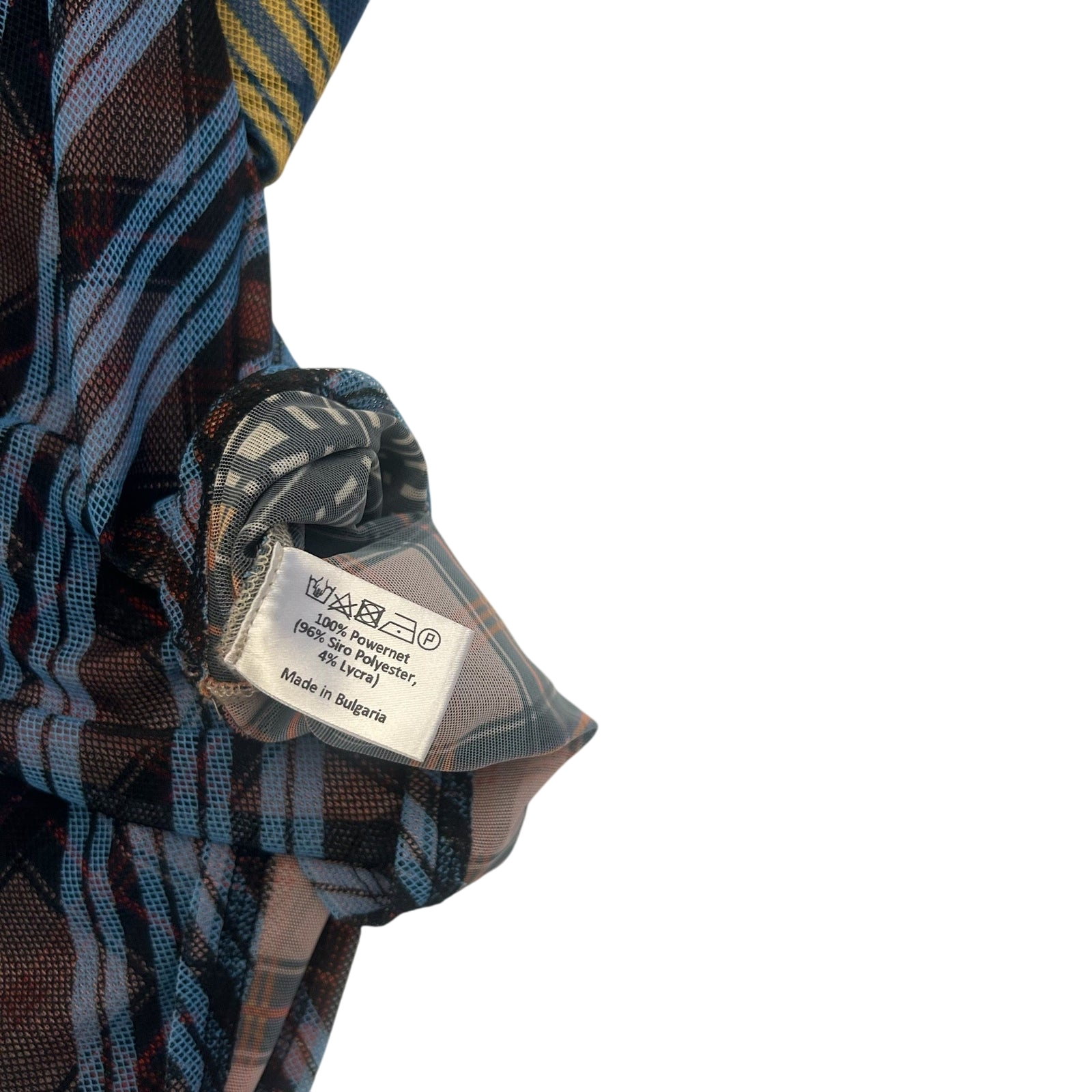 Chopova Lowena Multicolor Mesh Tartan Long Sleeve T-Shirt (Fits S-M Womens)