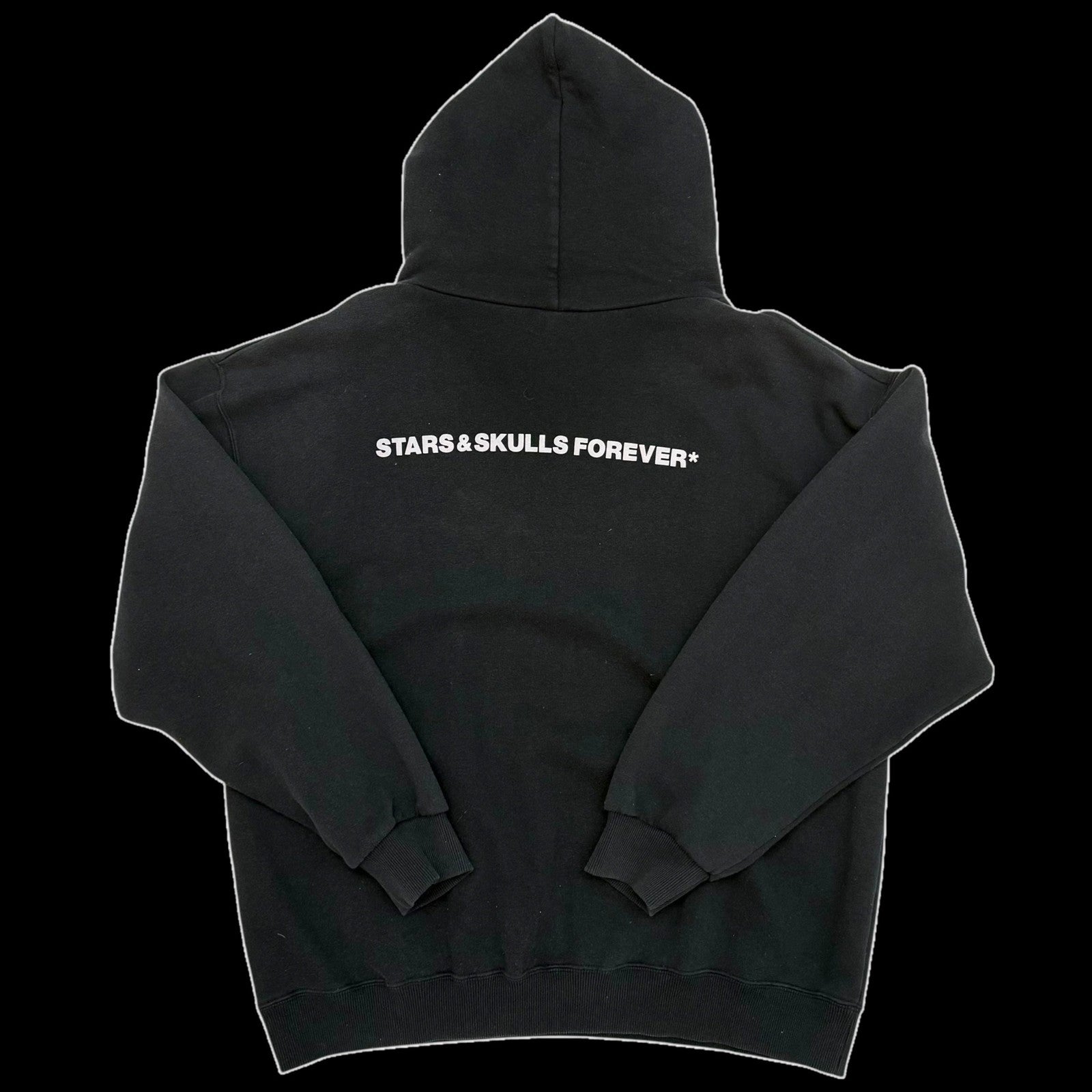 Stussy Vintage 2002 ‘Stars and Skulls Forever’ Hoodie Black (Size XL)