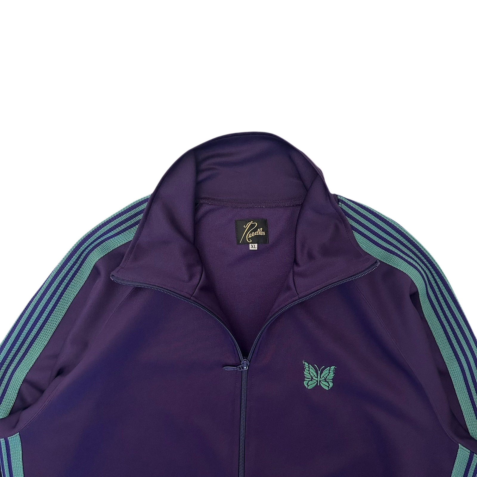 Needles Poly Smooth Track Jacket Purple/Turquoise (Size XL)