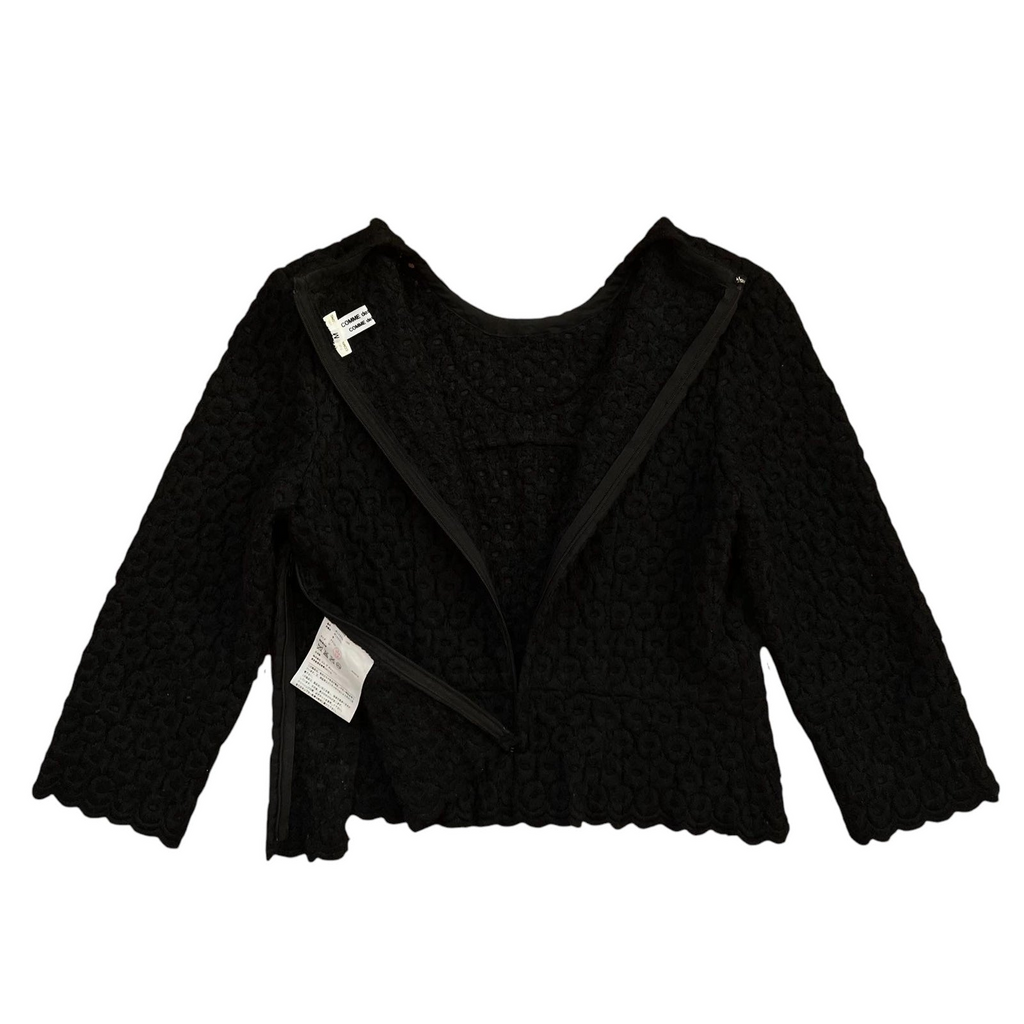 AD2012 Comme Des Garçons Black Wool Blend Top (Fits S)