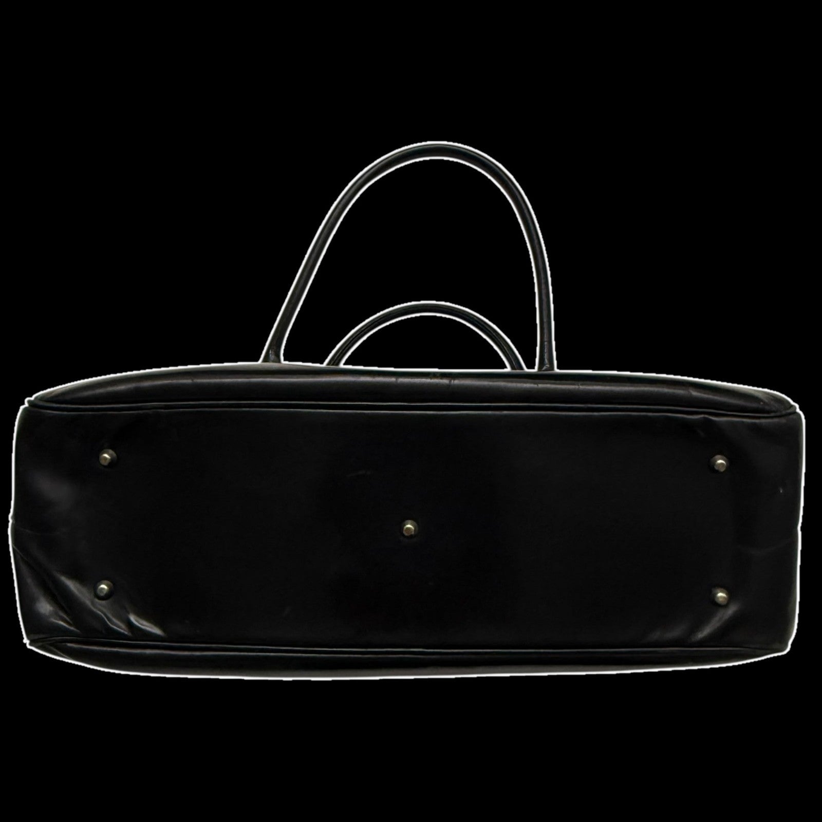 Comme des Garçons 90s Leather Boston Bag Black