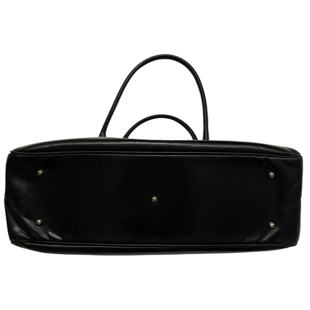 Comme des Garçons 90s Leather Boston Bag Black