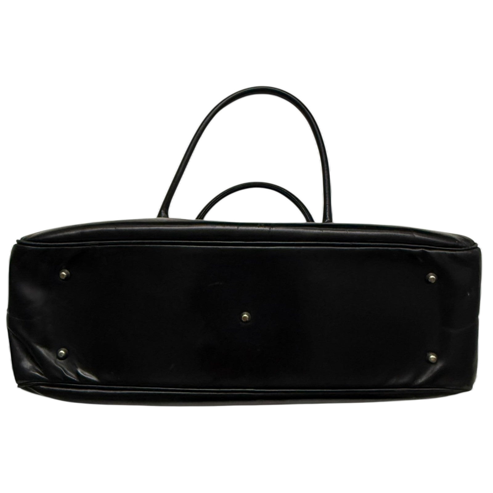 Comme des Garçons 90s Leather Boston Bag Black