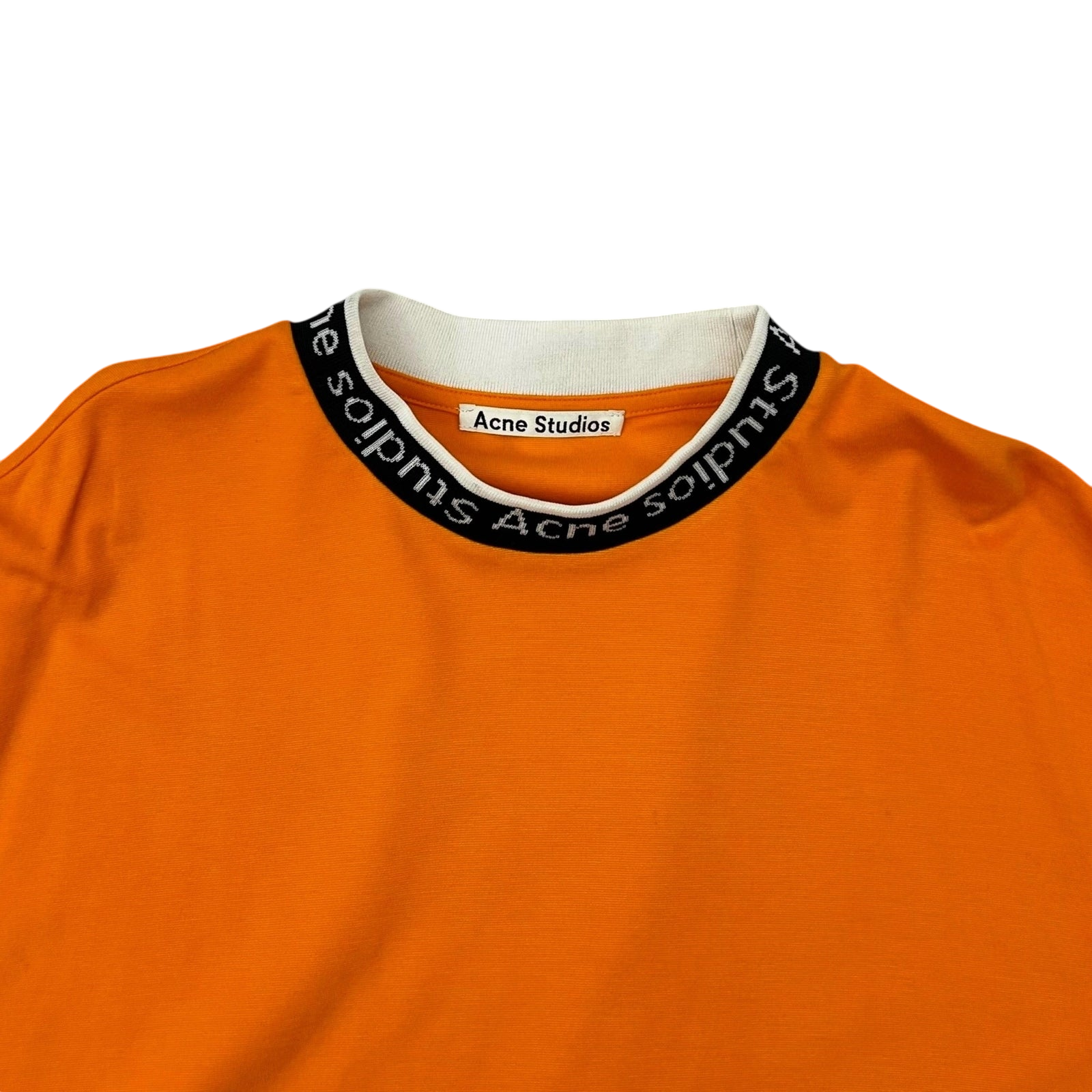Acne Studios Jacquard Logo T-Shirt Orange (Fits L)