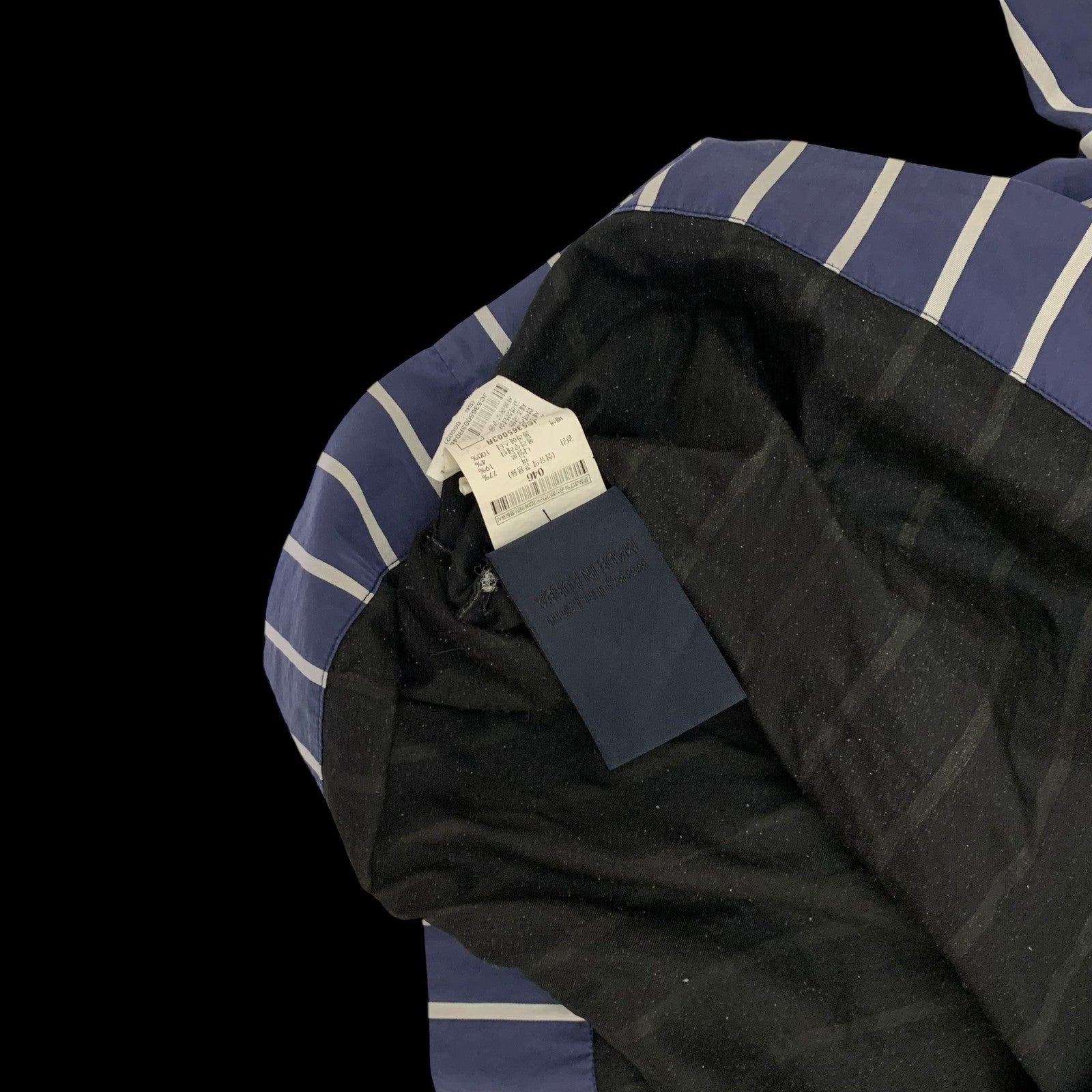 Juun.j Double-Layered Striped T-Shirt Navy/White (Fits XL)