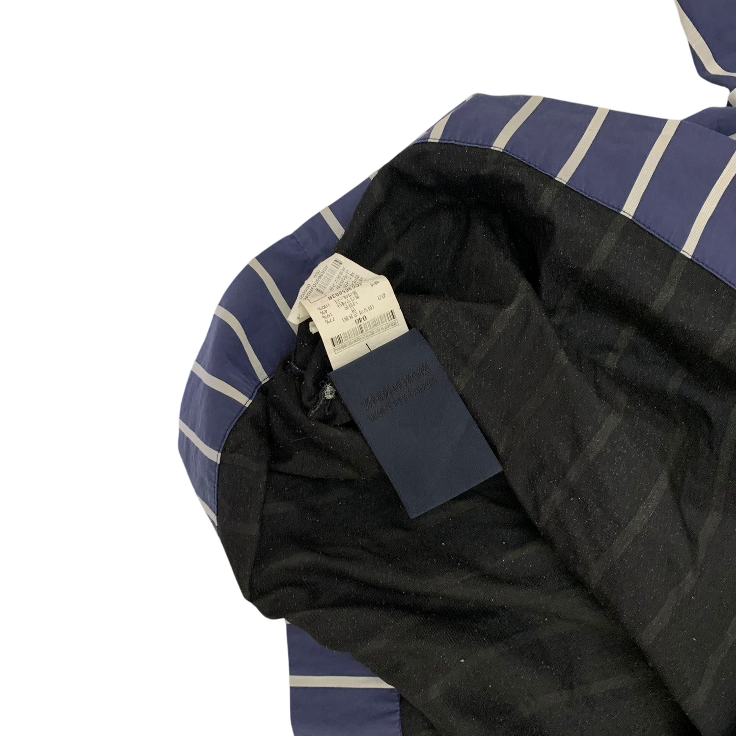 Juun.j Double-Layered Striped T-Shirt Navy/White (Fits XL)