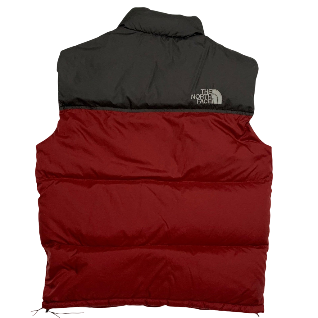 The North Face Nuptse 700 Down Puffer Vest Red/Charcoal (Size L)