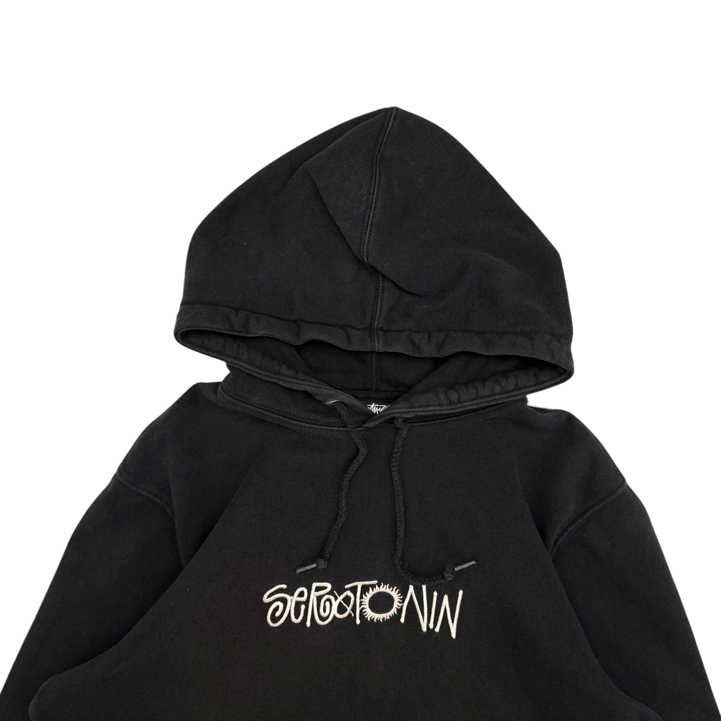 Stussy Serotonin Appliqué Hoodie Black (Fits S-M)