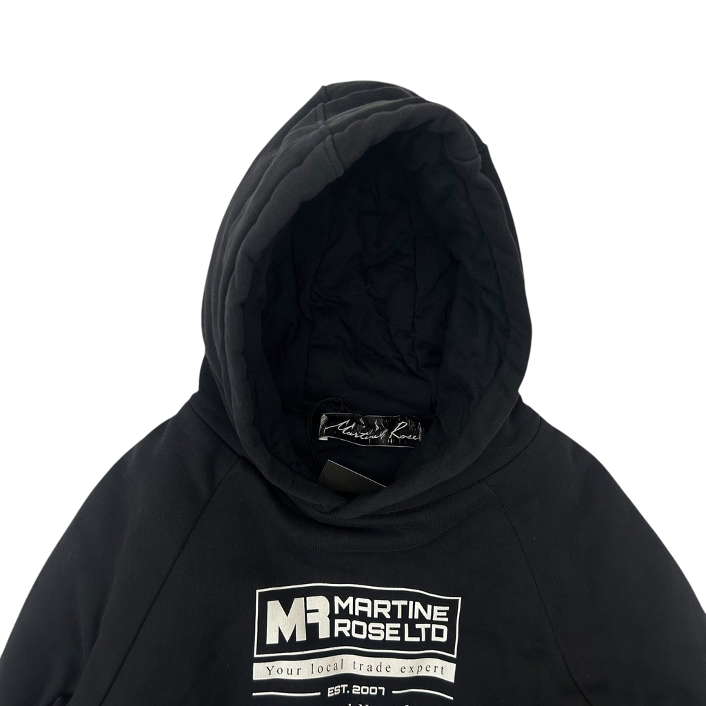 SS19 Martine Rose Split Wadded Hoodie Black / Blue (Fits M)