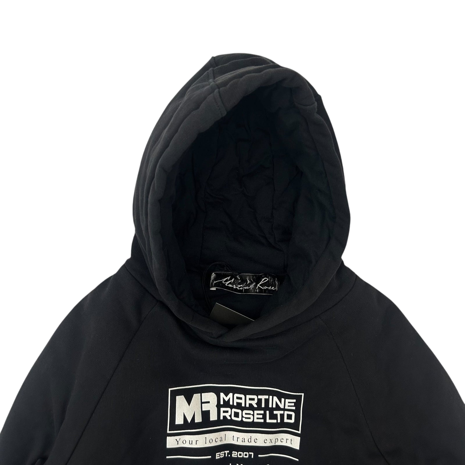 SS19 Martine Rose Split Wadded Hoodie Black / Blue (Fits M)