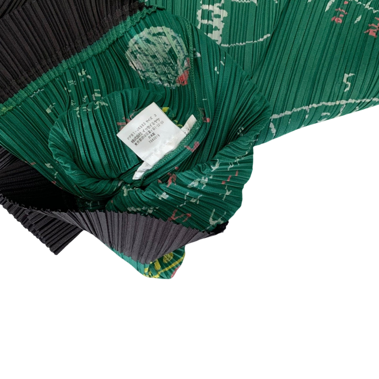 Issey Miyake Pleats Please 00s Mathematics Print T-Shirt Green/Black (Size 3)