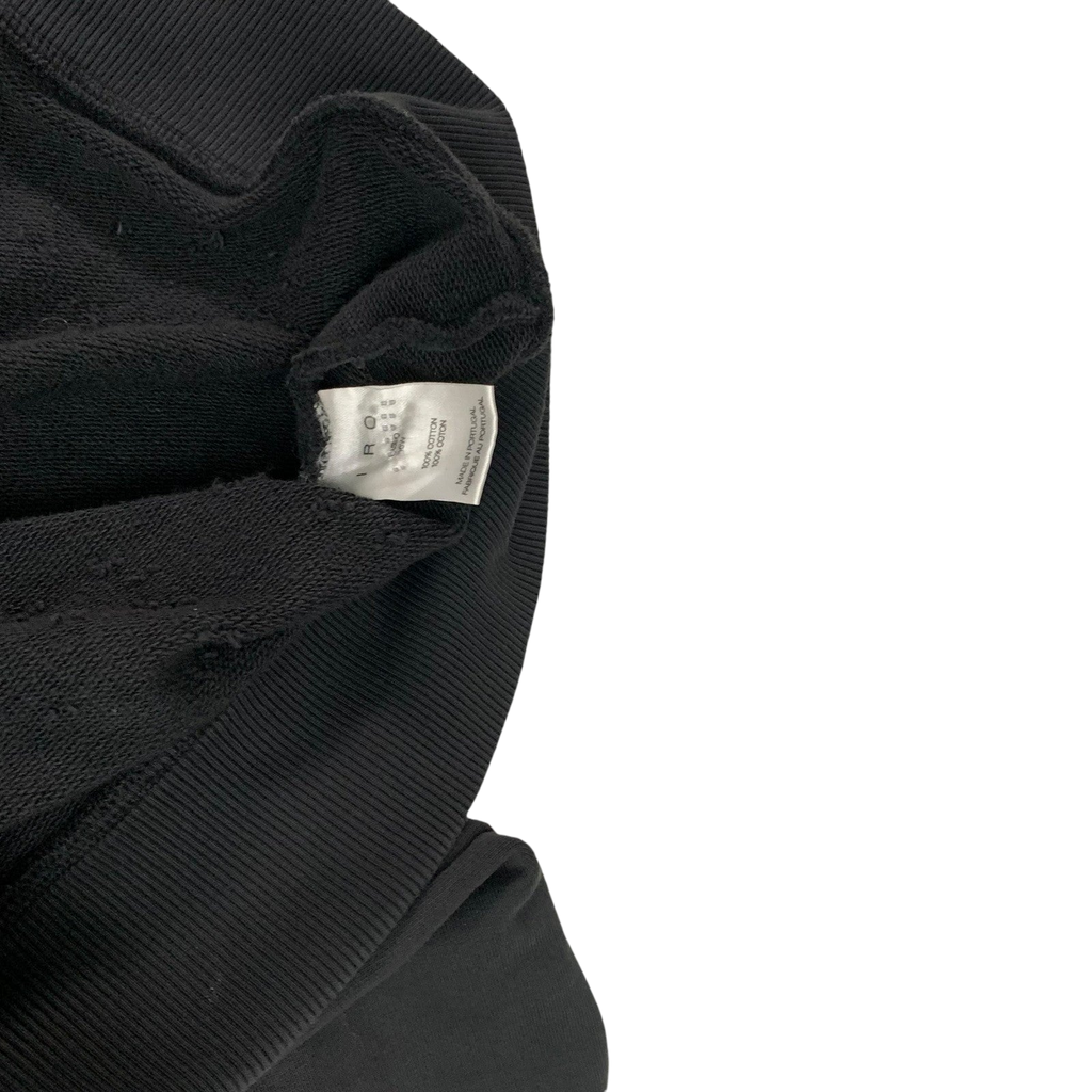 IRO Laslo Distressed Zip Up Hoodie Black (Fits L-XL)