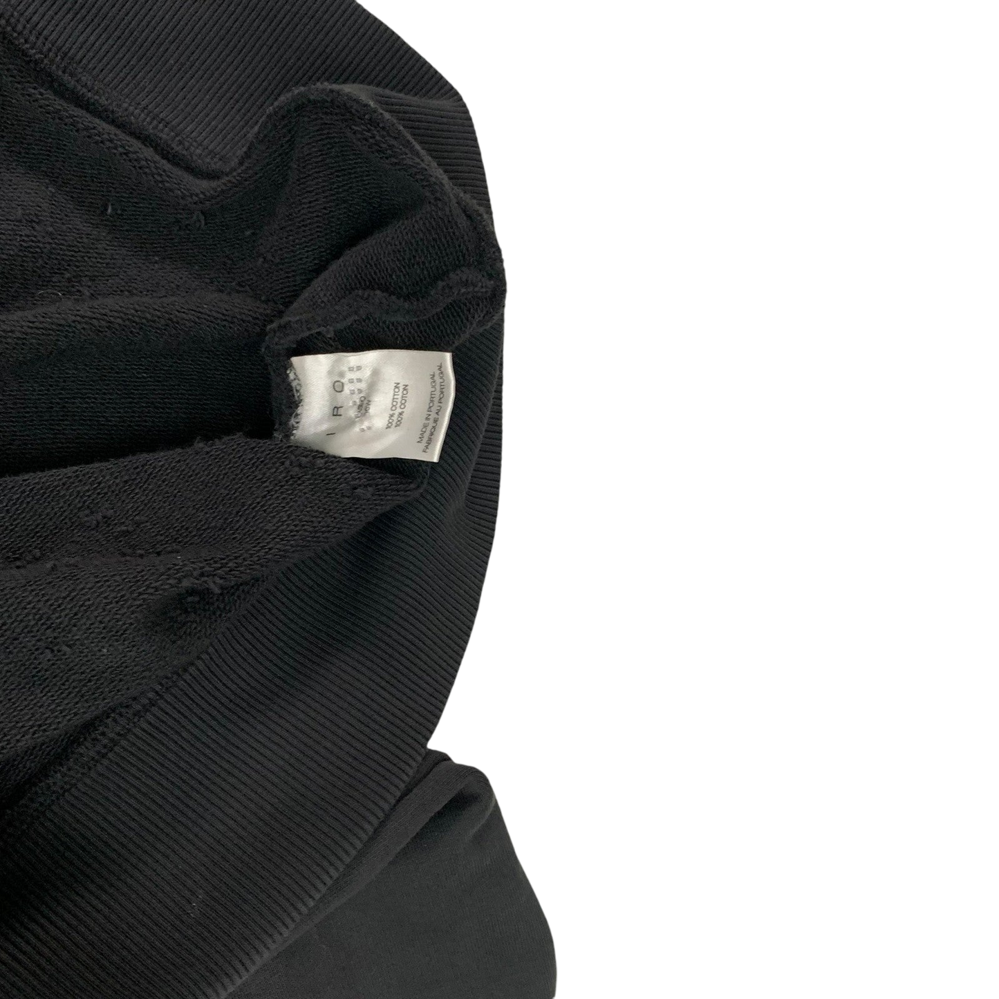 IRO Laslo Distressed Zip Up Hoodie Black (Fits L-XL)