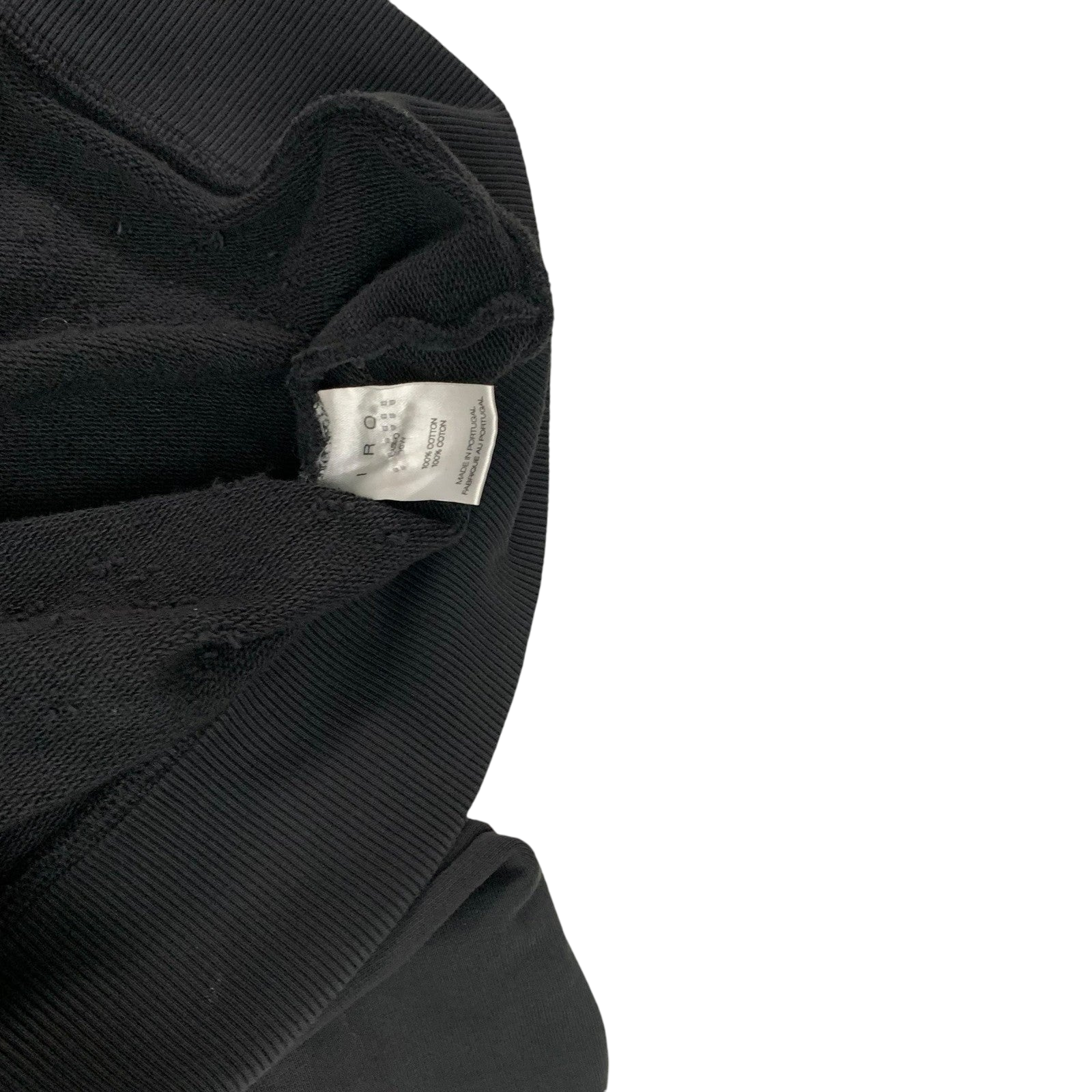 IRO Laslo Distressed Zip Up Hoodie Black (Fits L-XL)