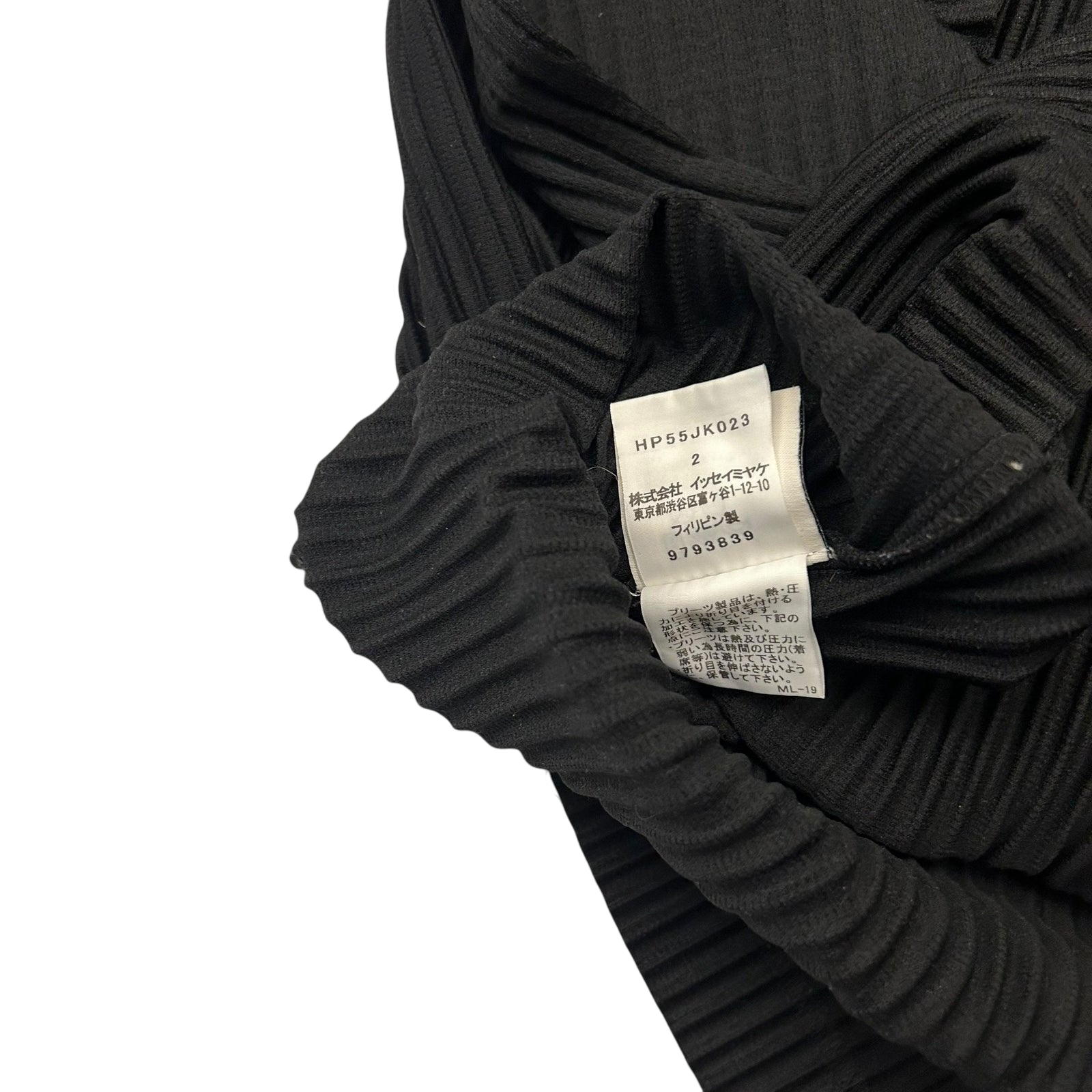 Issey Miyake Homme Plisse V-Neck Top Black (Fits M)