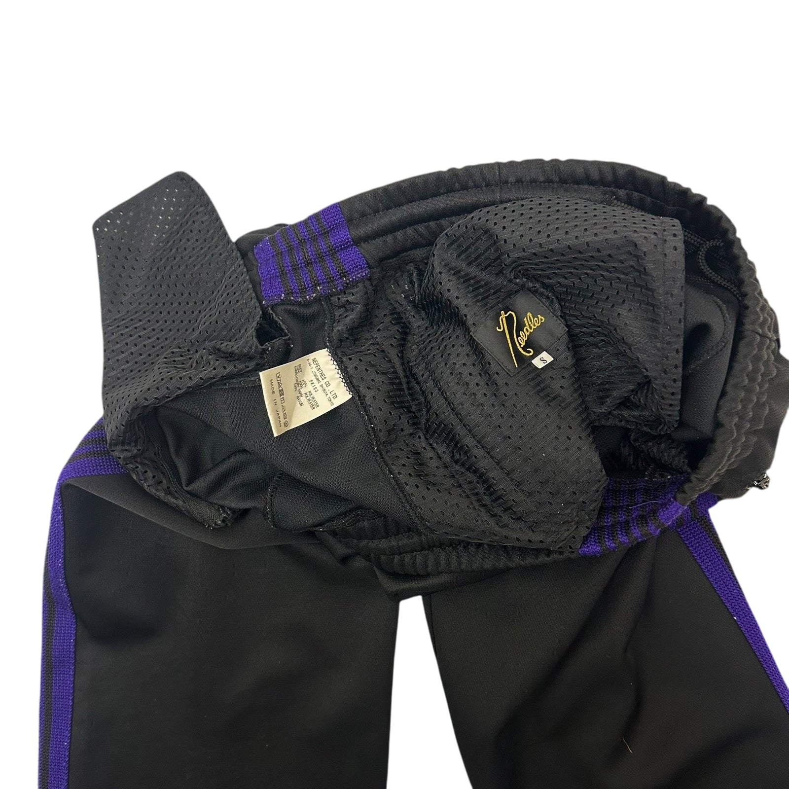 Needles Poly Smooth Track Pants Black/Purple (Size S)