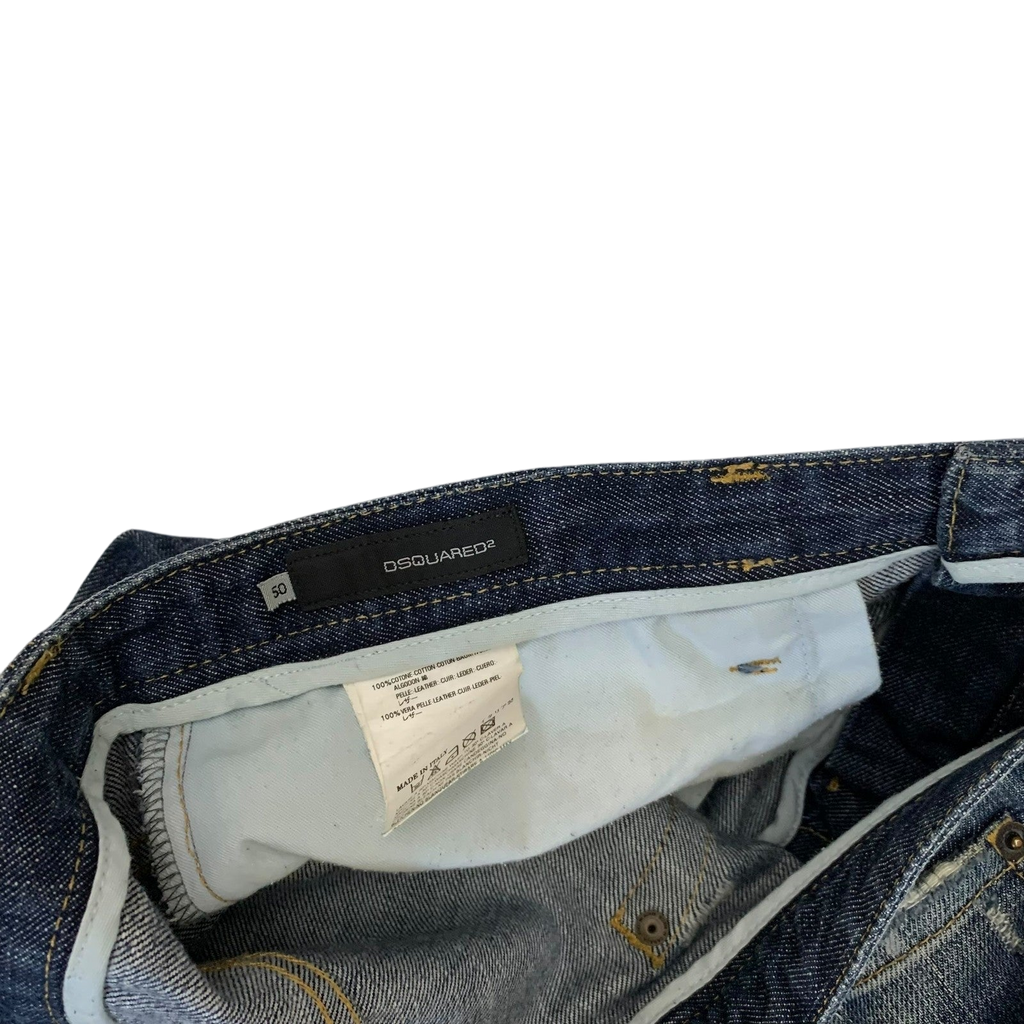 Dsquared 2000s Cup Series Patch Jeans (Size 32”)