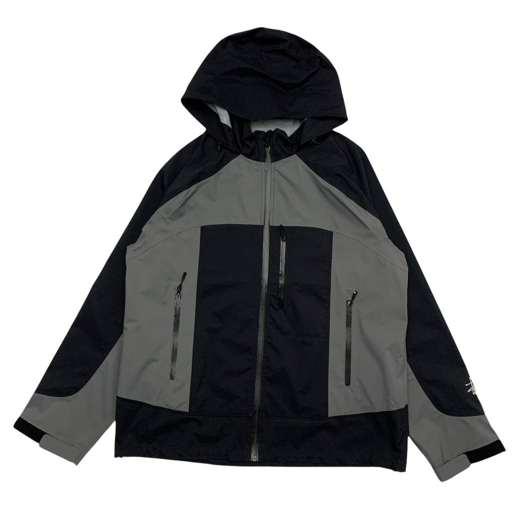 Stussy AW20 Taped Seam Nylon Rain Jacket Black/Grey (Fits L-XL)