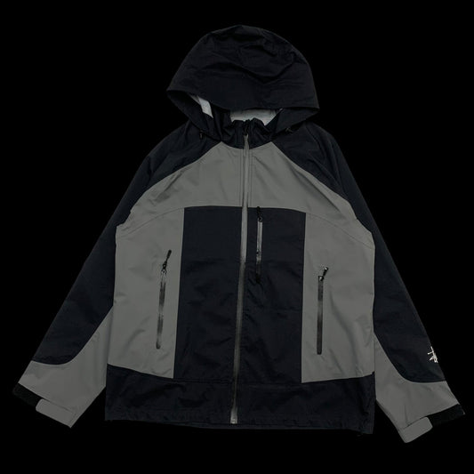 Stussy AW20 Taped Seam Nylon Rain Jacket Black/Grey (Fits L-XL)