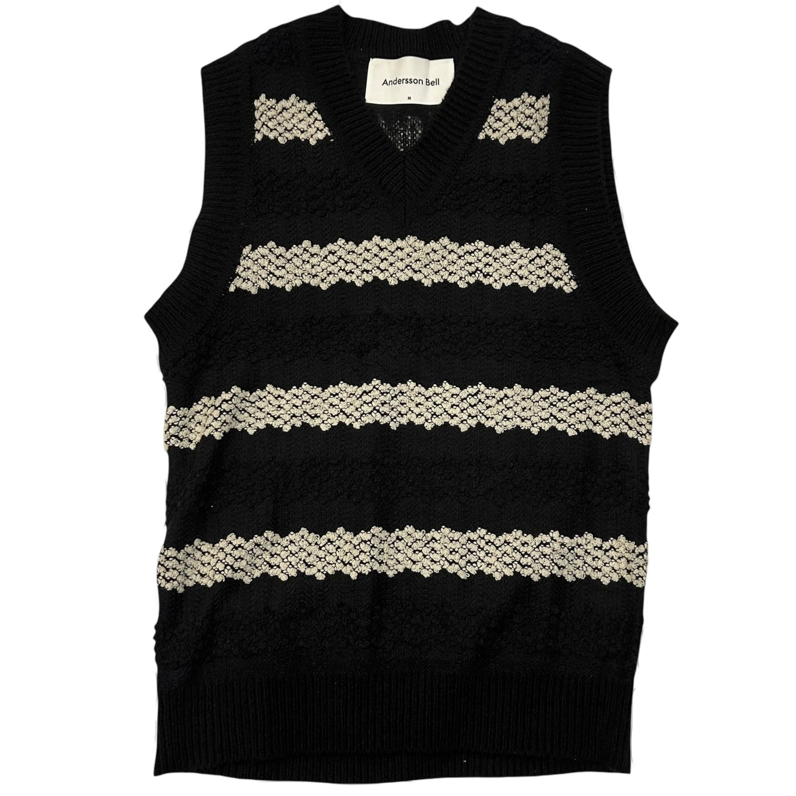 Andersson Bell Embroidered Long Vest Black (Fits L-XL)