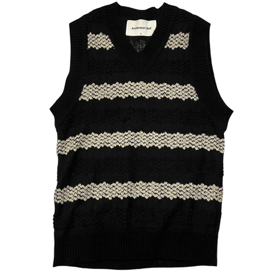 Andersson Bell Embroidered Long Vest Black (Fits L-XL)