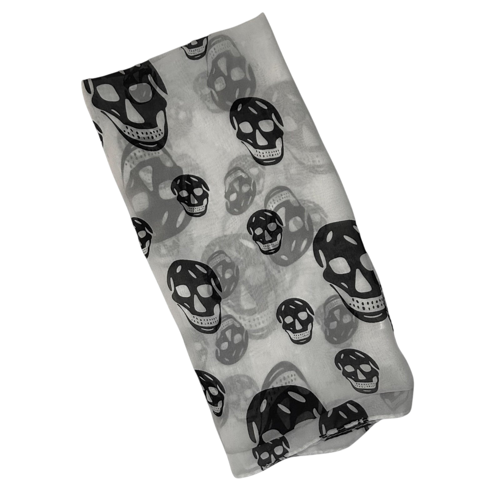 Alexander McQueen Silk All-Over Skull Print Scarf