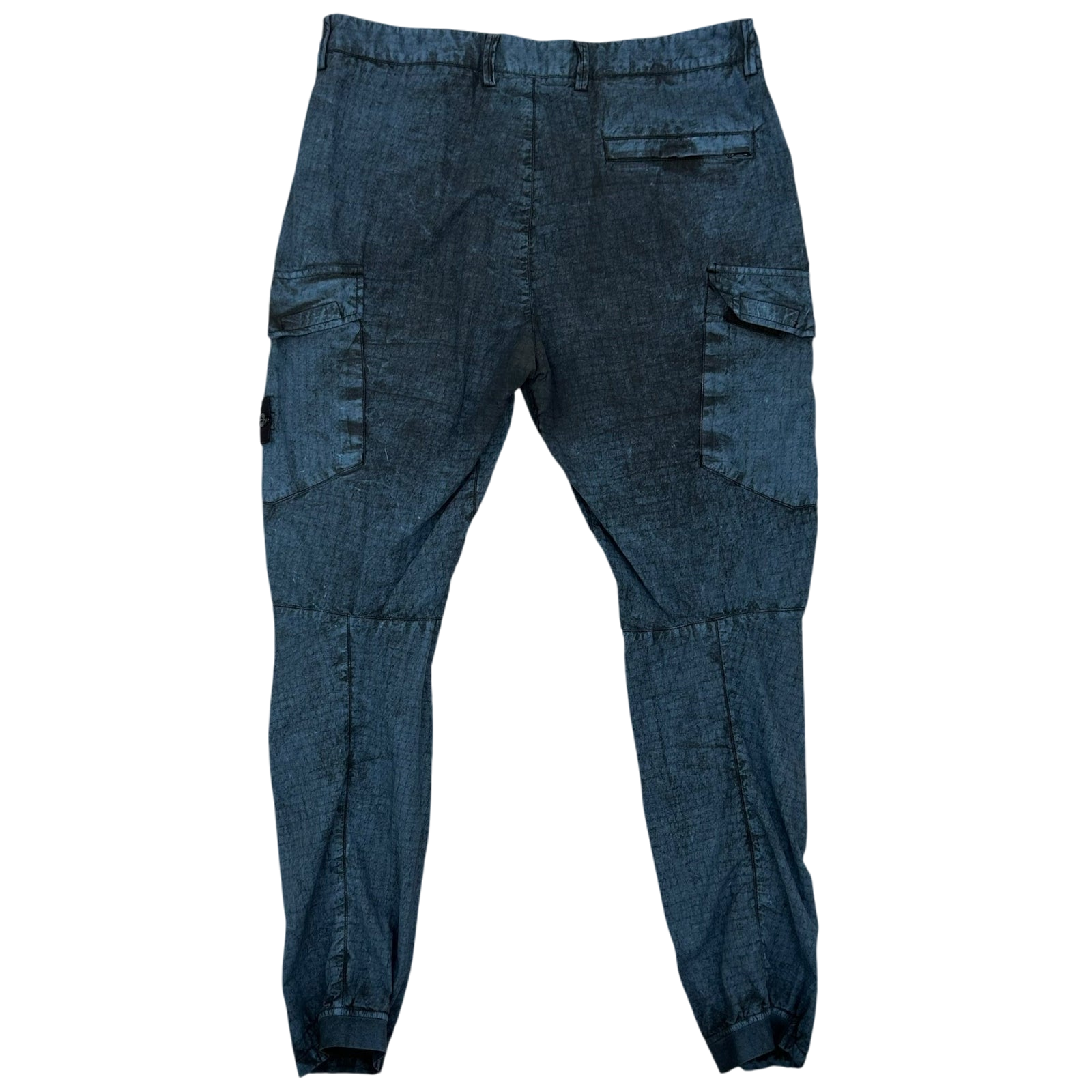 Stone Island Type SL Grid Tela Dust Treatment Blue Cargo Pants (Size 34”)