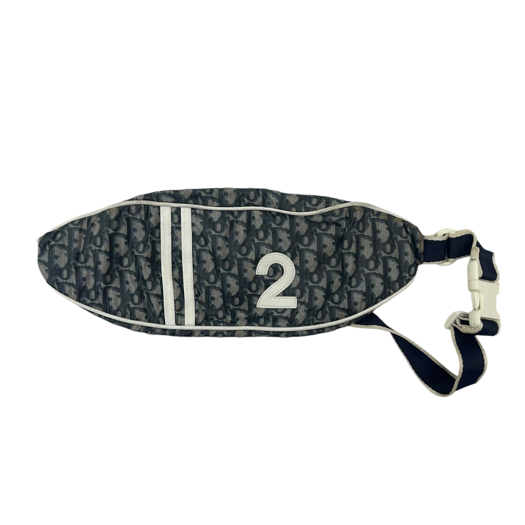 Christian Dior Trotter Canvas Waist bag Nylon Blue/White