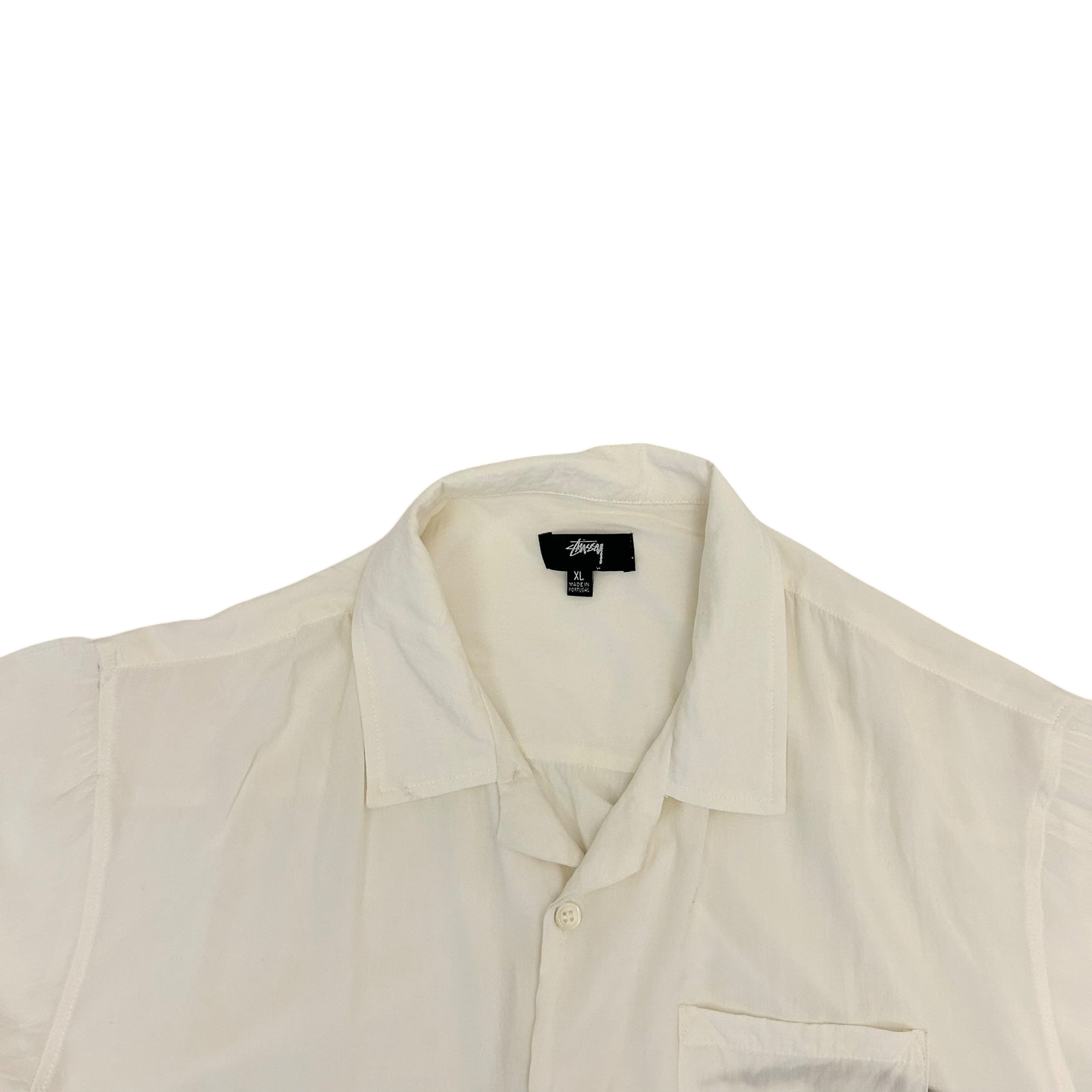 Stussy Speedway Short-Sleeve Button-Up Shirt Off-White (Fits M-L)