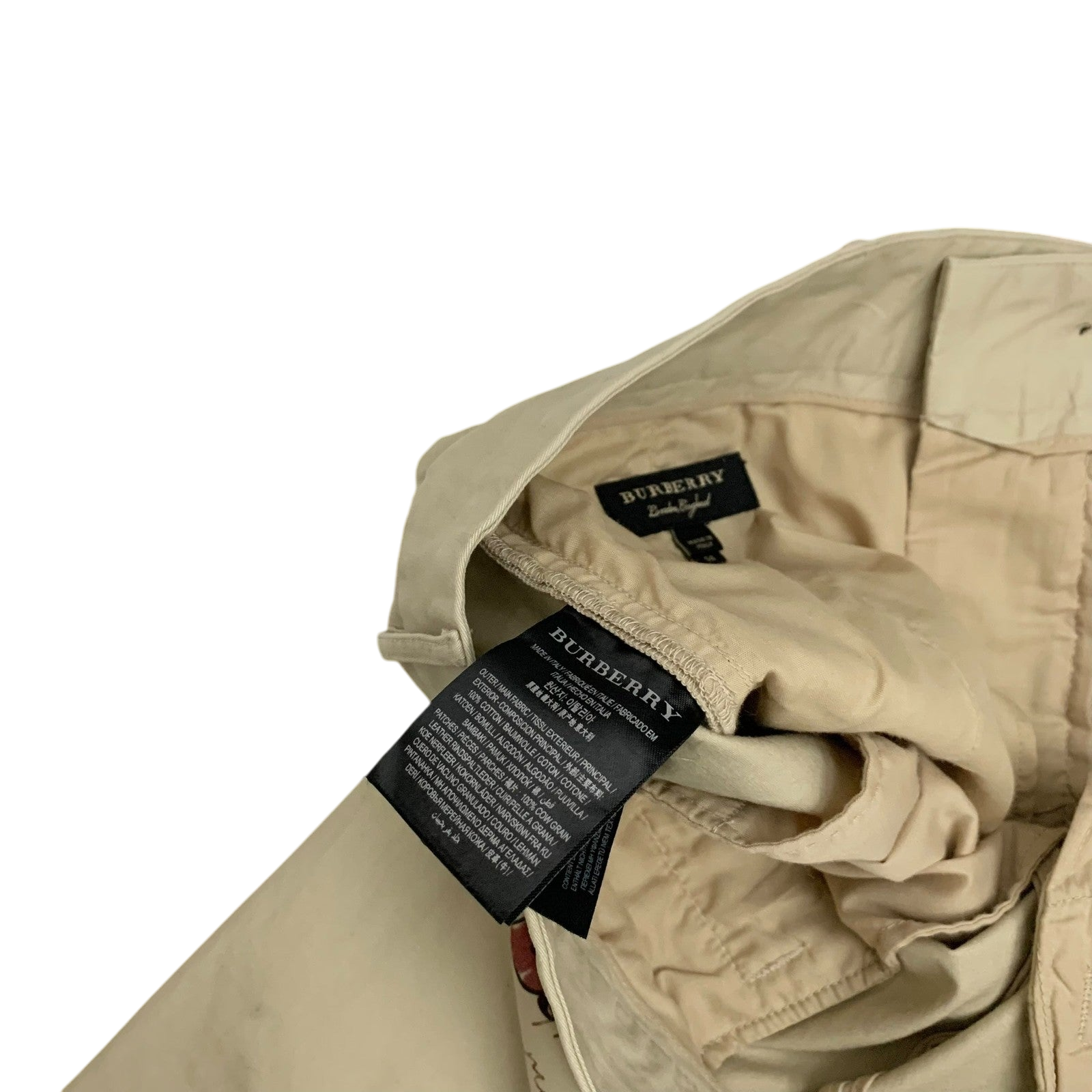 Burberry SS18 Sketch Print Cotton Chino Pants (Size 36”)