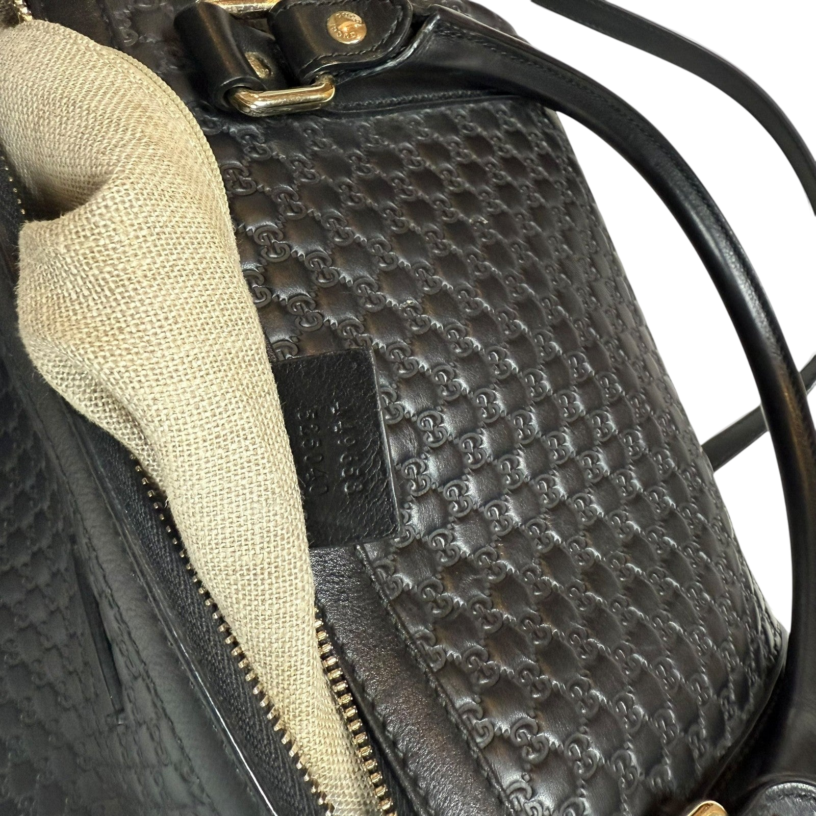 Gucci Microguccissima Large Dome Leather Bag Black