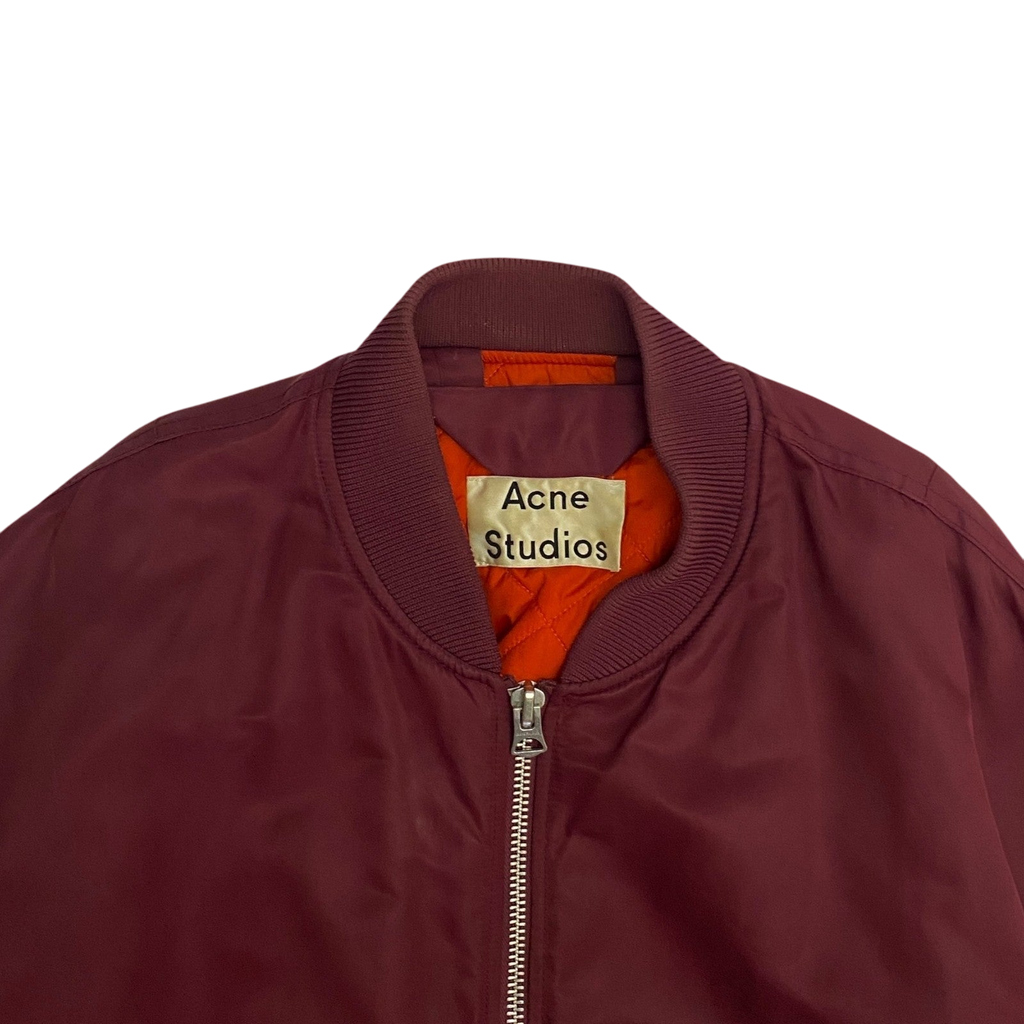 Acne Studios SS18 Makio MA-1 Bomber Jacket Burgundy (Fits L-XL)