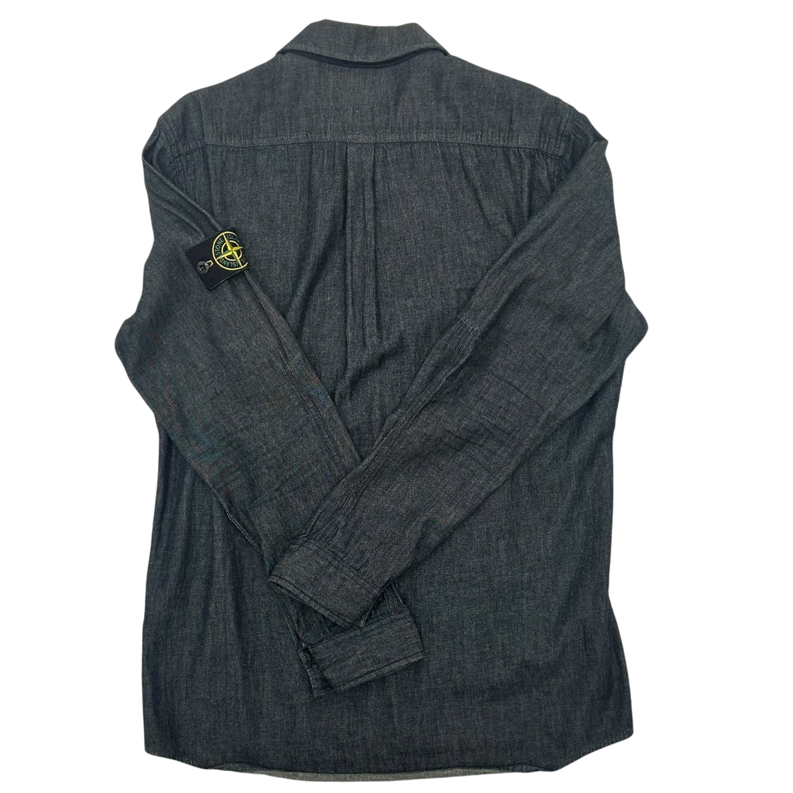 2017 Stone Island Zipped Denim Over-Shirt Navy (Fits M/L)