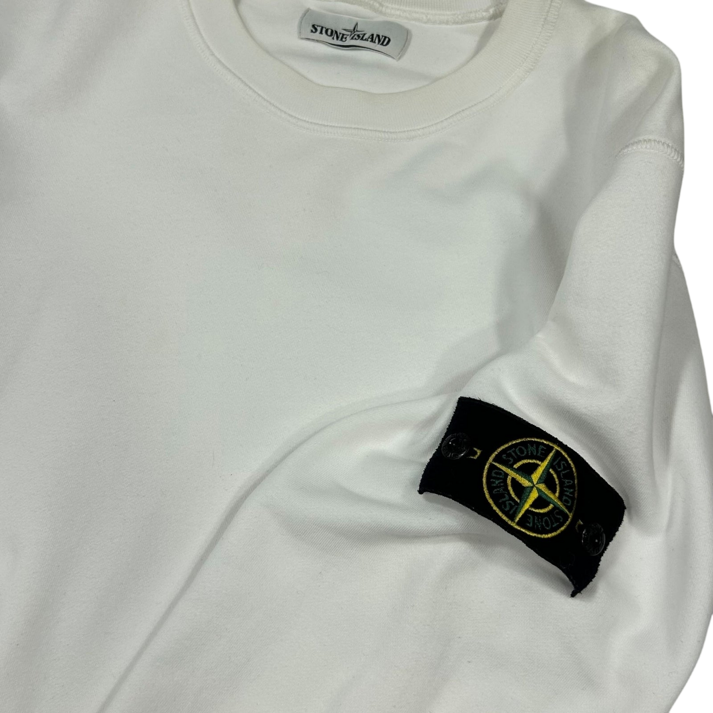 Stone Island Crewneck Sweater White (Fits M/L)