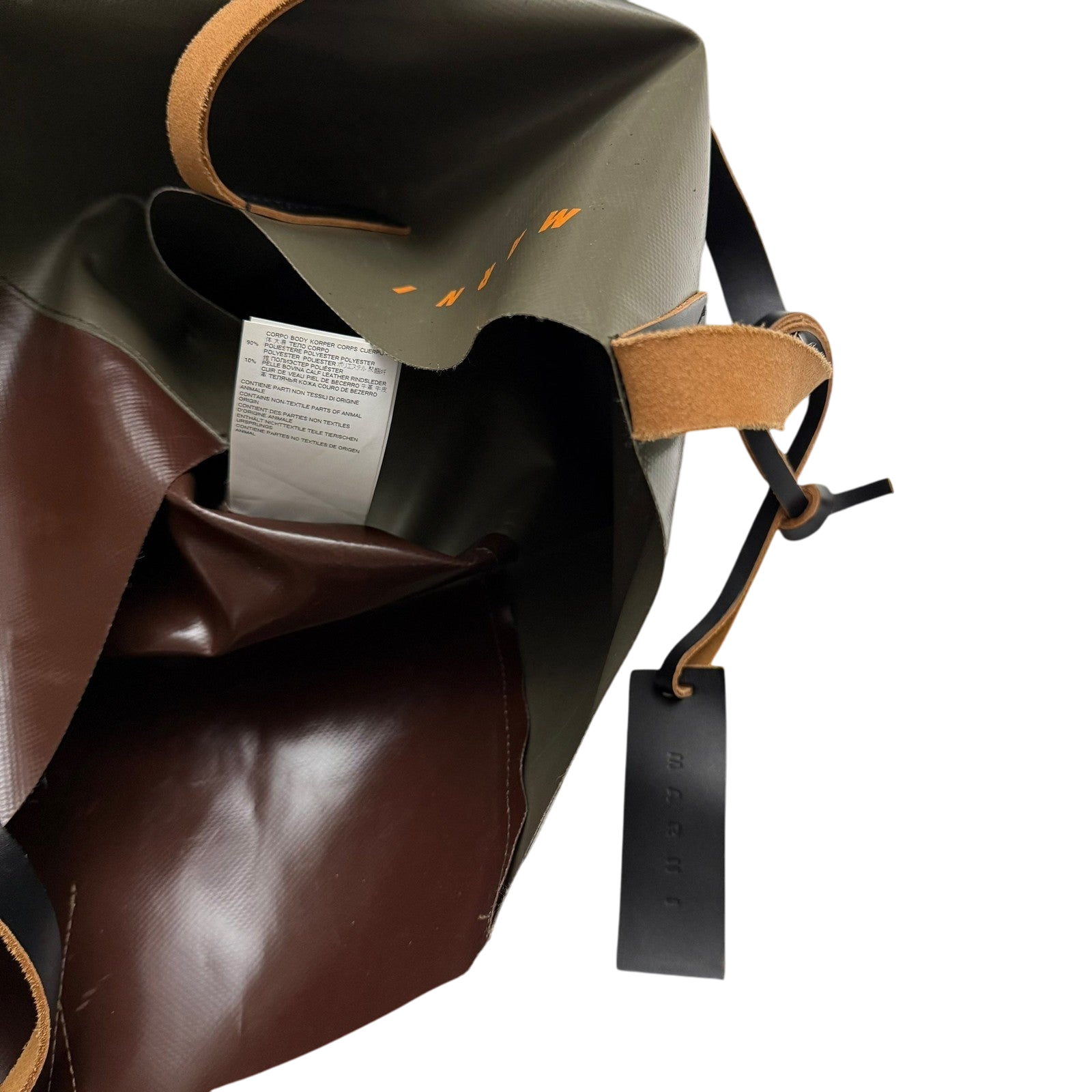 Marni PVC Shopping Tote Brown / Green