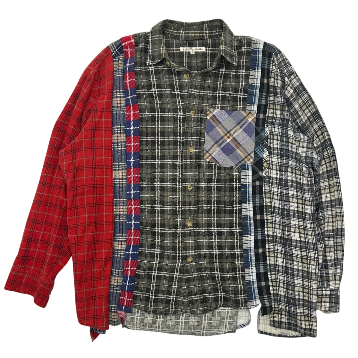 Needles Rebuild 7 Cut Flannel Shirt (Size L)
